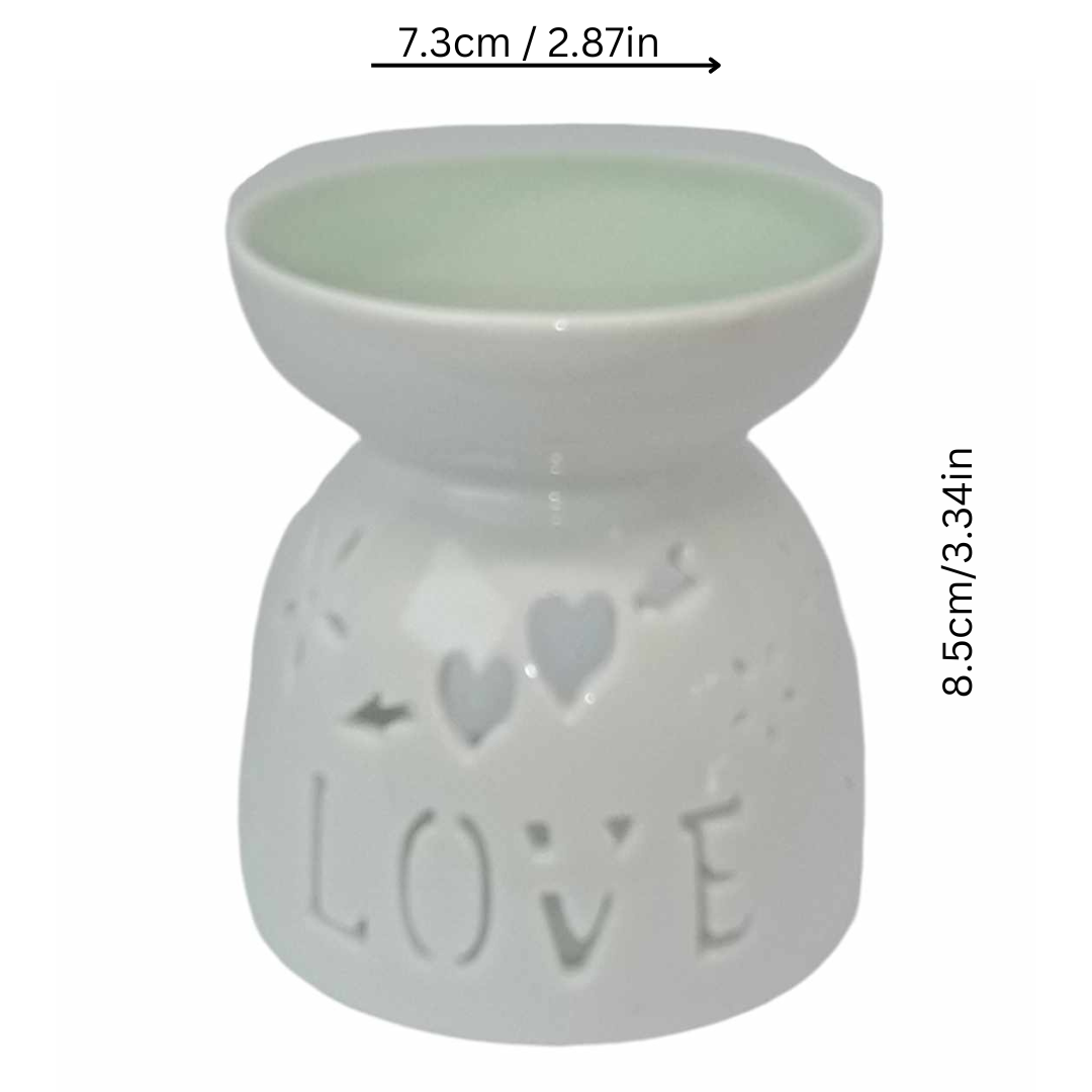 Wax/Oil Burner - Love Ceramic