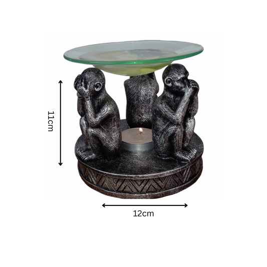 WAX/OIL BURNER - THREE WISE MONKEYS