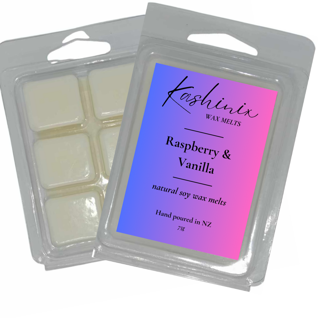 Natural Soy Wax Melts - Raspberry and Vanilla