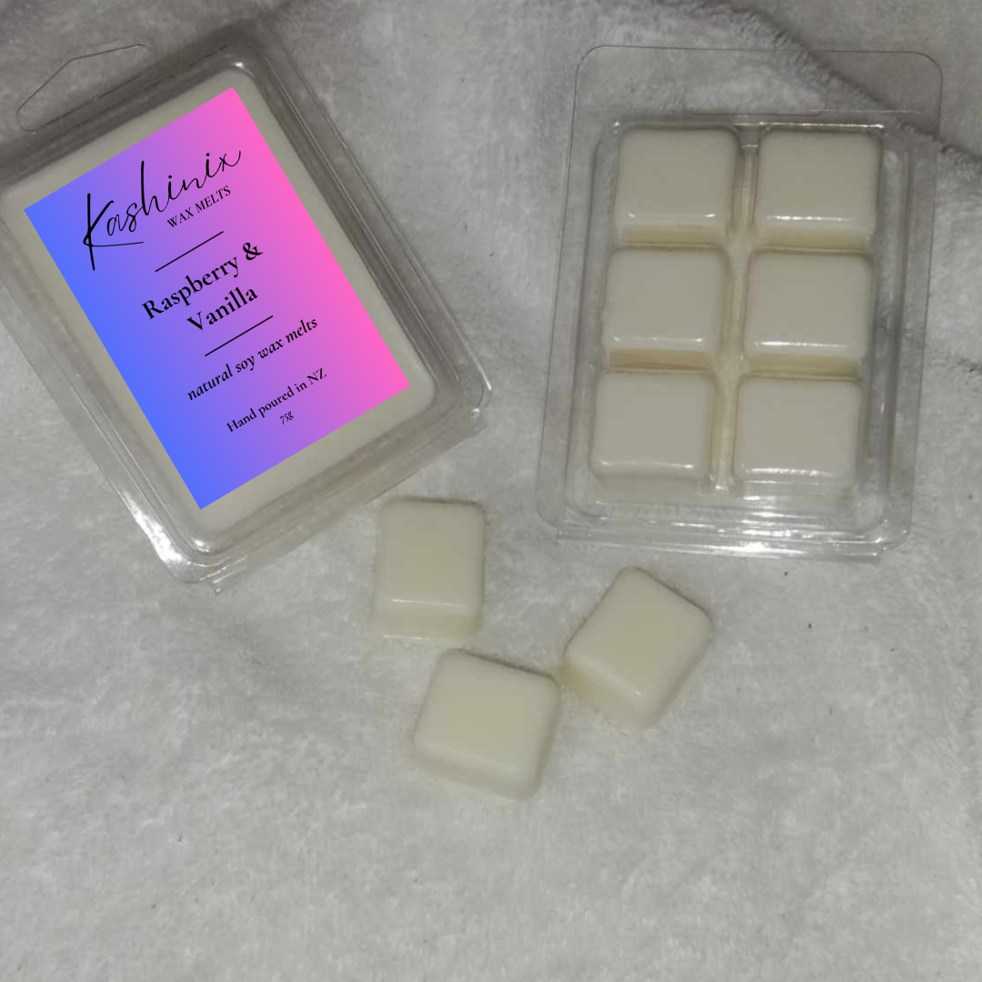 Natural Soy Wax Melts - Raspberry and Vanilla