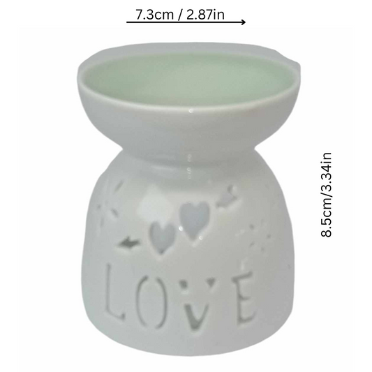 Wax/Oil Burner - Love Ceramic